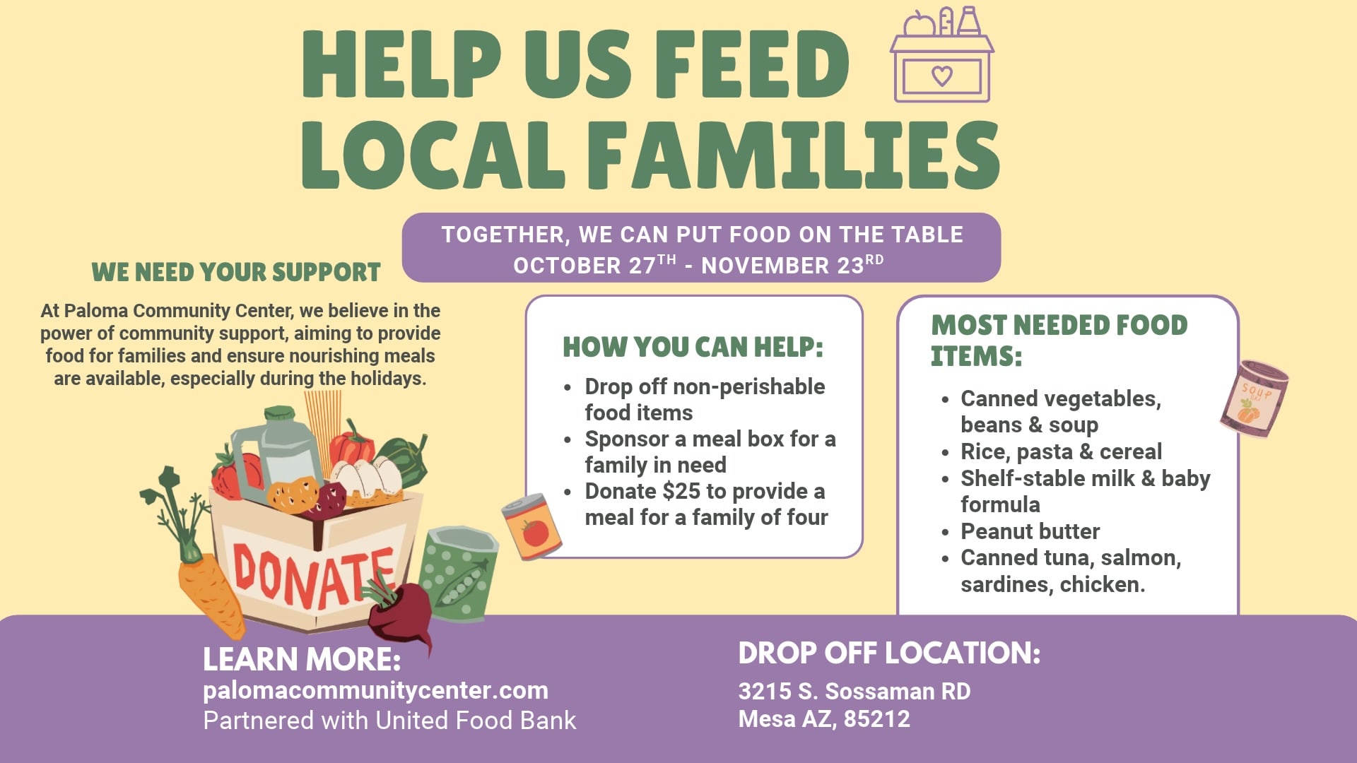 Help Us Feed Families in Need